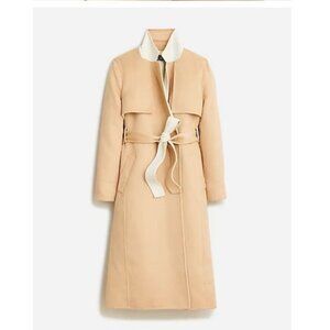J.Crew $398 Harriet Trench Coat Natural Sand Size 2X BU070